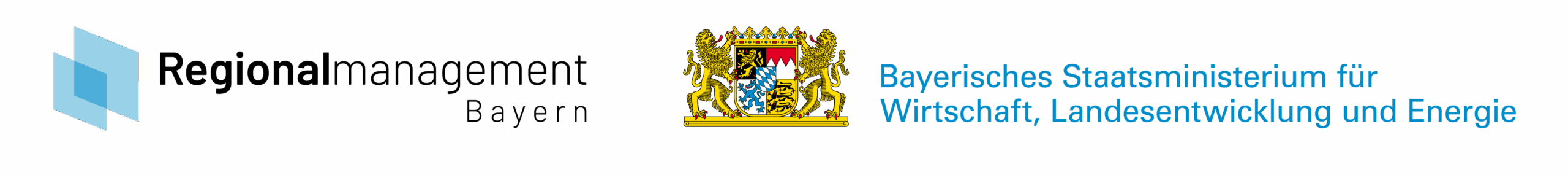 Logos Regionalmanagemnt Bayern und Bayerischen Staatsministerium